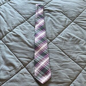 Croft & Barrow Plaid Tie in Purple and Gray